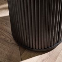 LOU009 - Louis Black Fluted Side Table with Door Detail_4