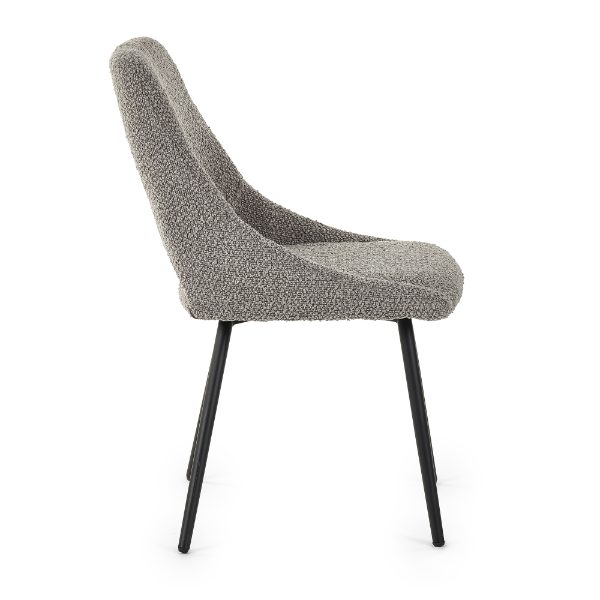 IRIS BOUCLE DINING CHAIR - GREY