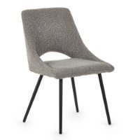 IRIS BOUCLE DINING CHAIR - GREY