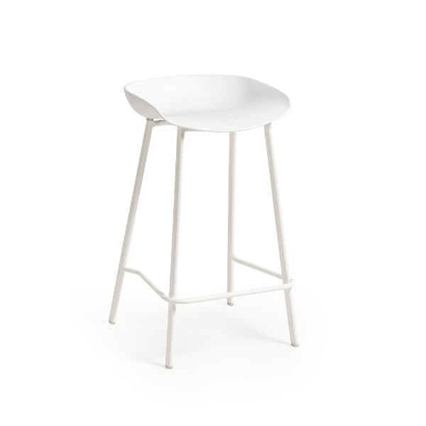 Renzo White Bar Stool