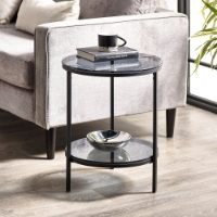 CHI023 Chicago Round Lamp Table with Shelf Roomset_1