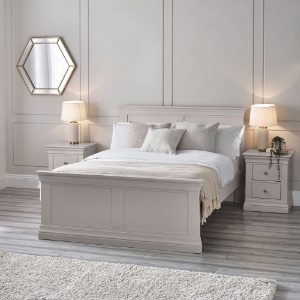 CLERMONT 135CM DOUBLE BED - LIGHT GREY