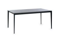 MIAMI RECTANGULAR STONE TOP DINING TABLE - SLATE GREY