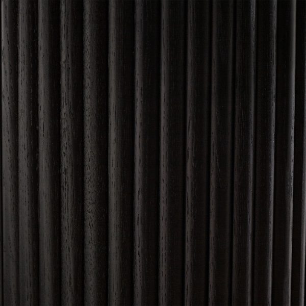 LOU009 - Louis Black Fluted Side Table with Door Detail_5