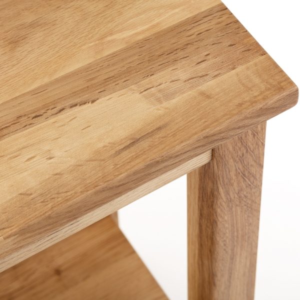 COXMOOR TALL NARROW SIDE TABLE - OAK