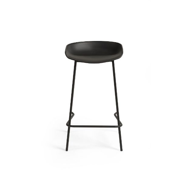 Renzo Black Bar Stool - Front