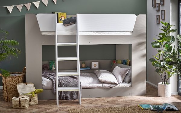 PARSEC BUNK BED TAUPE & WHITE