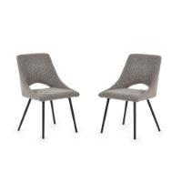 IRIS BOUCLE DINING CHAIR - GREY