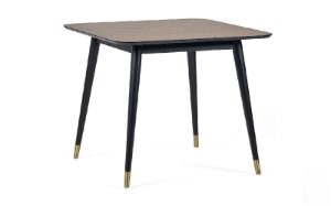 Findlay Square Dining Table - Walnut & Black