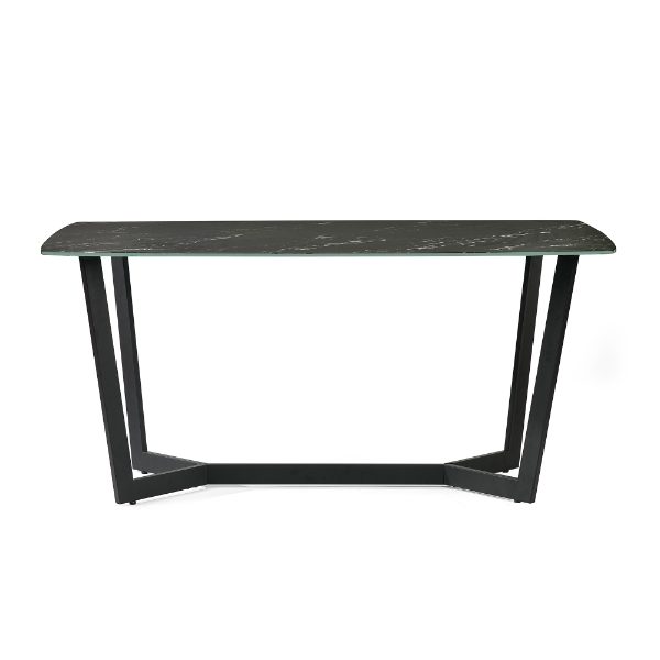 Olympus Dining Table Black Marble - Front