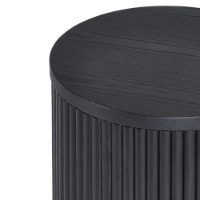 LOU009 - Louis Black Fluted Side Table with Door Detail_7