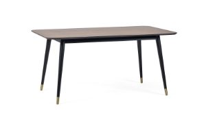 Findlay Rectangular Dining Table - Walnut & Black