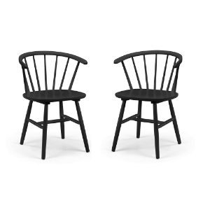 MODENA CURVED BACK DINING CHAIR - BLACK