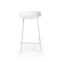 Renzo White Bar Stool - Front