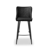 LUX205 - Luxe Faux Leather Bar Stool Black Cutout_2