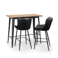 LUX205 - Luxe Faux Leather Bar Stool Black Cutout_4