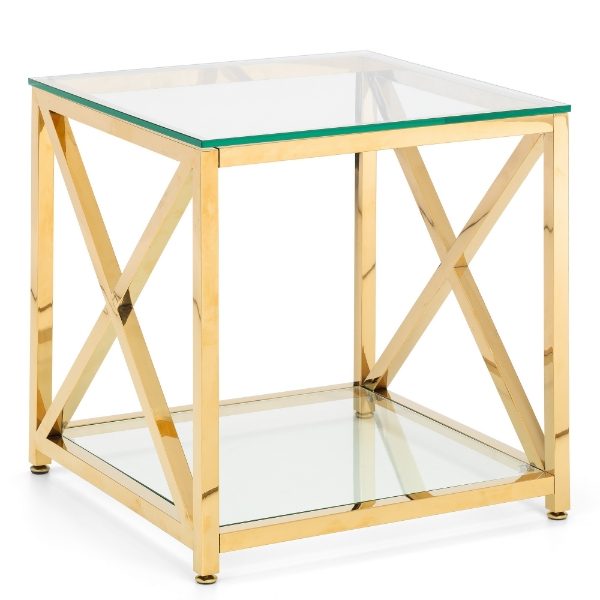 Miami Gold Lamp Table No Props