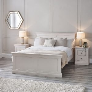 CLERMONT 150CM KING BED - SURF WHITE