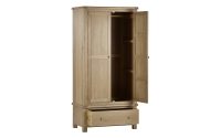 MEM007 - Memphis Limed Oak 2 Door 1 Drawer Wardrobe Cutout_3