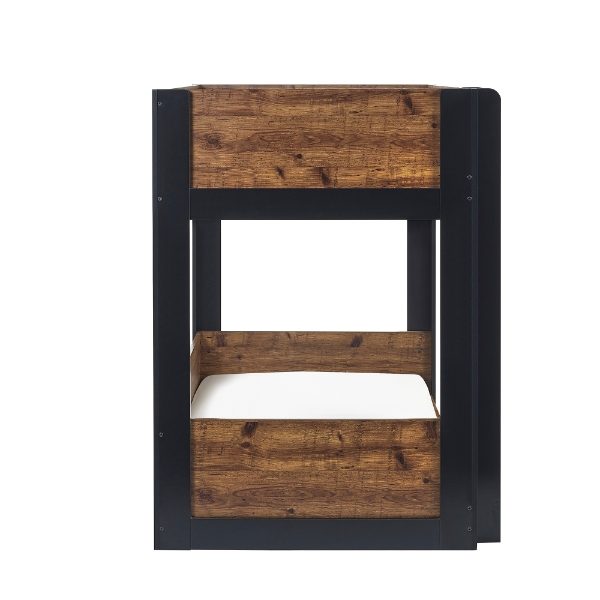 Solomon Bunk Bed -  Rustic And Black