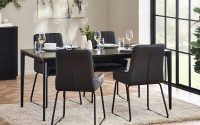 MIAMI RECTANGULAR STONE TOP DINING TABLE - SLATE GREY