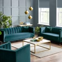SAL403 - Salma Scalloped Back 3 Seater Teal Roomset_2