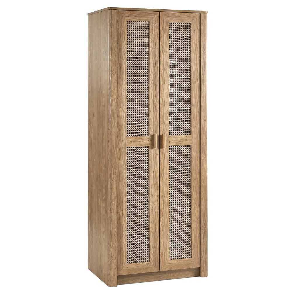 Sydney 2 Door Wardrobe - Rattan Effect - Julian Bowen Limited