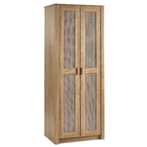 SYD005 - Sydney Rattan Effect 2 Door Wardrobe Cutout_1