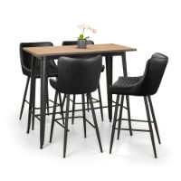 LUX205 - Luxe Faux Leather Bar Stool Black Cutout_3