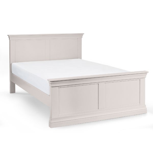 CLERMONT 150CM KING BED - LIGHT GREY