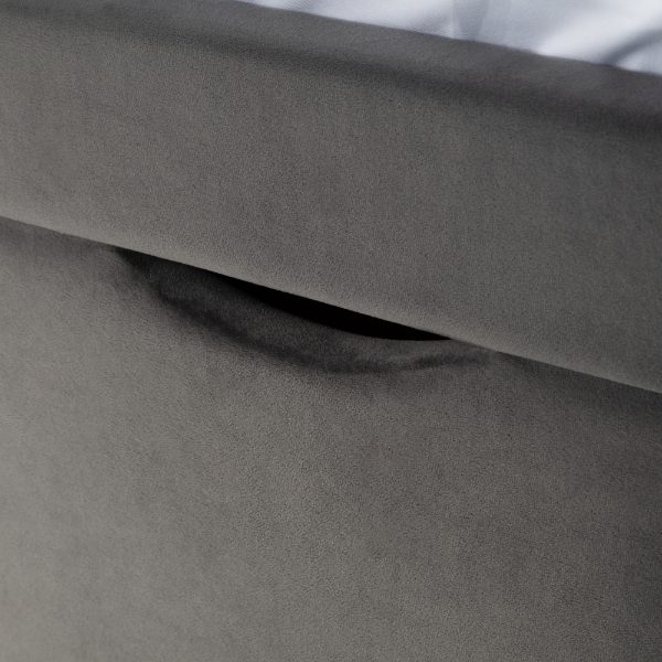 CAPRI BED WITH DRAWERS DARK GREY VELVET 180CM