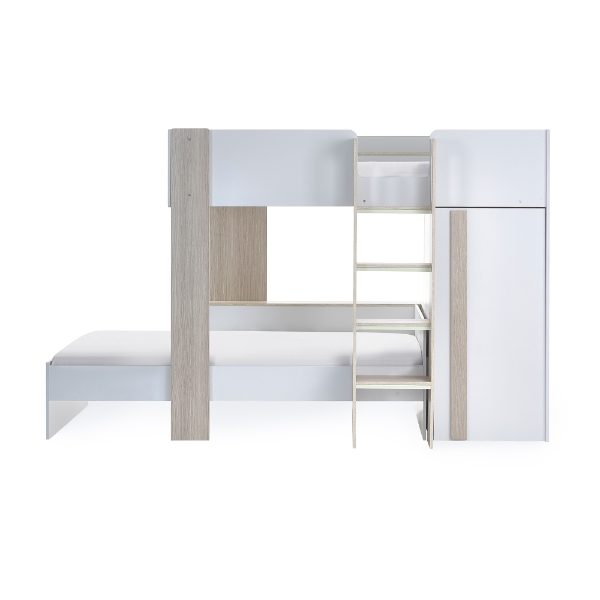 HOR201 - Horizon Bunk Bed Pale Wood &amp; White Cutout_4