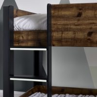 Solomon Bunk Bed -  Rustic And Black