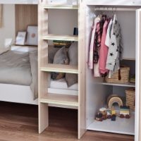 HOR201 - Horizon Bunk Bed Pale Wood &amp; White Detail_1