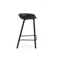 Renzo Black Bar Stool - Side