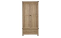 MEM007 - Memphis Limed Oak 2 Door 1 Drawer Wardrobe Cutout_2