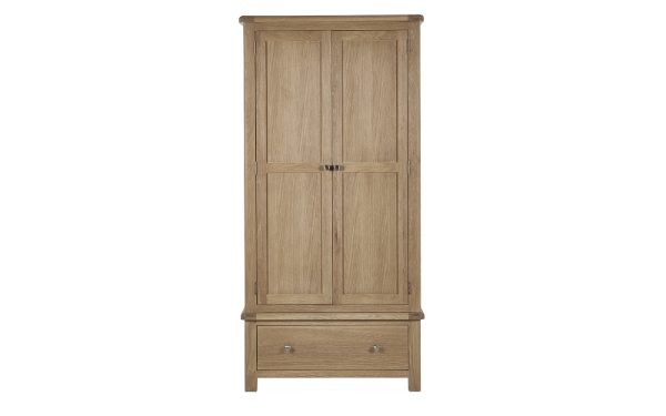 MEM007 - Memphis Limed Oak 2 Door 1 Drawer Wardrobe Cutout_2