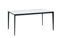 MIAMI RECTANGULAR STONE TOP DINING TABLE - WHITE MARBLE