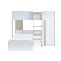 HOR201 - Horizon Bunk Bed Pale Wood &amp; White Cutout_3