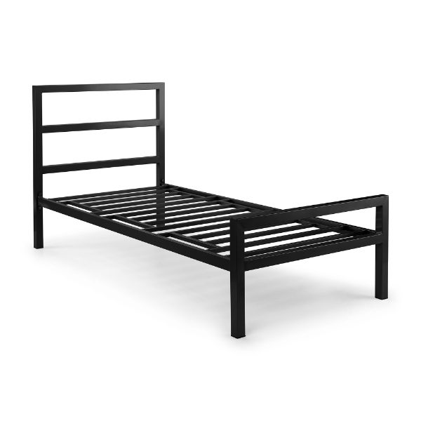 SOTO METAL BED 90CM - SATIN BLACK