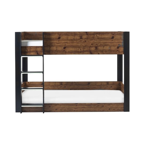 Solomon Bunk Bed -  Rustic And Black