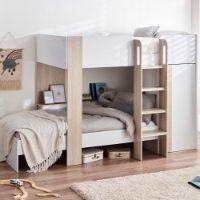 HOR201 - Horizon Bunk Bed Pale Wood &amp; White Roomset_3