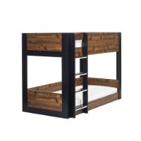 Solomon Bunk Bed -  Rustic And Black