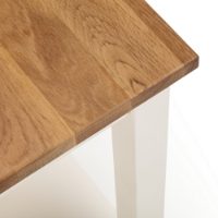 Coxmoor Ivory &amp; Oak Tall Side Table - Corner Detail