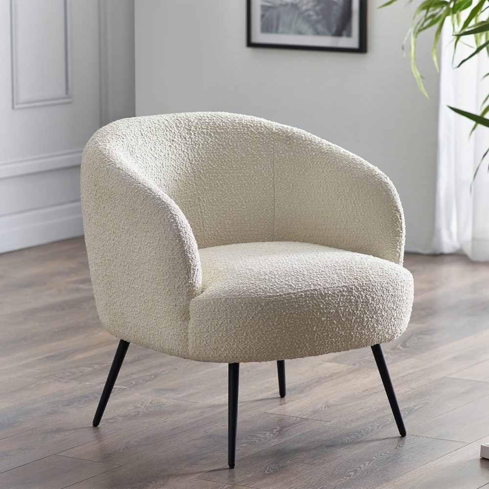 Gigi Boucle Accent Chair - Julian Bowen Limited