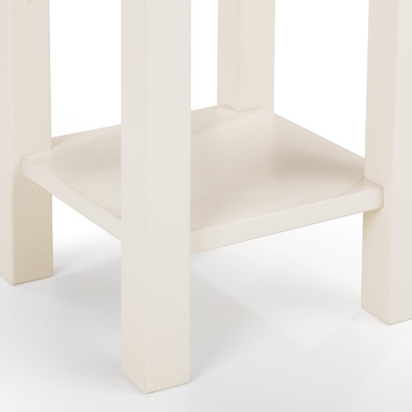 Coxmoor Ivory &amp; Oak Tall Side Table - Legs Detail