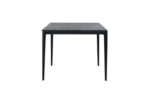 MIAMI SQUARE STONE TOP DINING TABLE - SLATE GREY