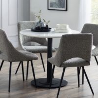 IRIS BOUCLE DINING CHAIR - GREY