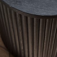 LOU009 - Louis Black Fluted Side Table with Door Detail_3